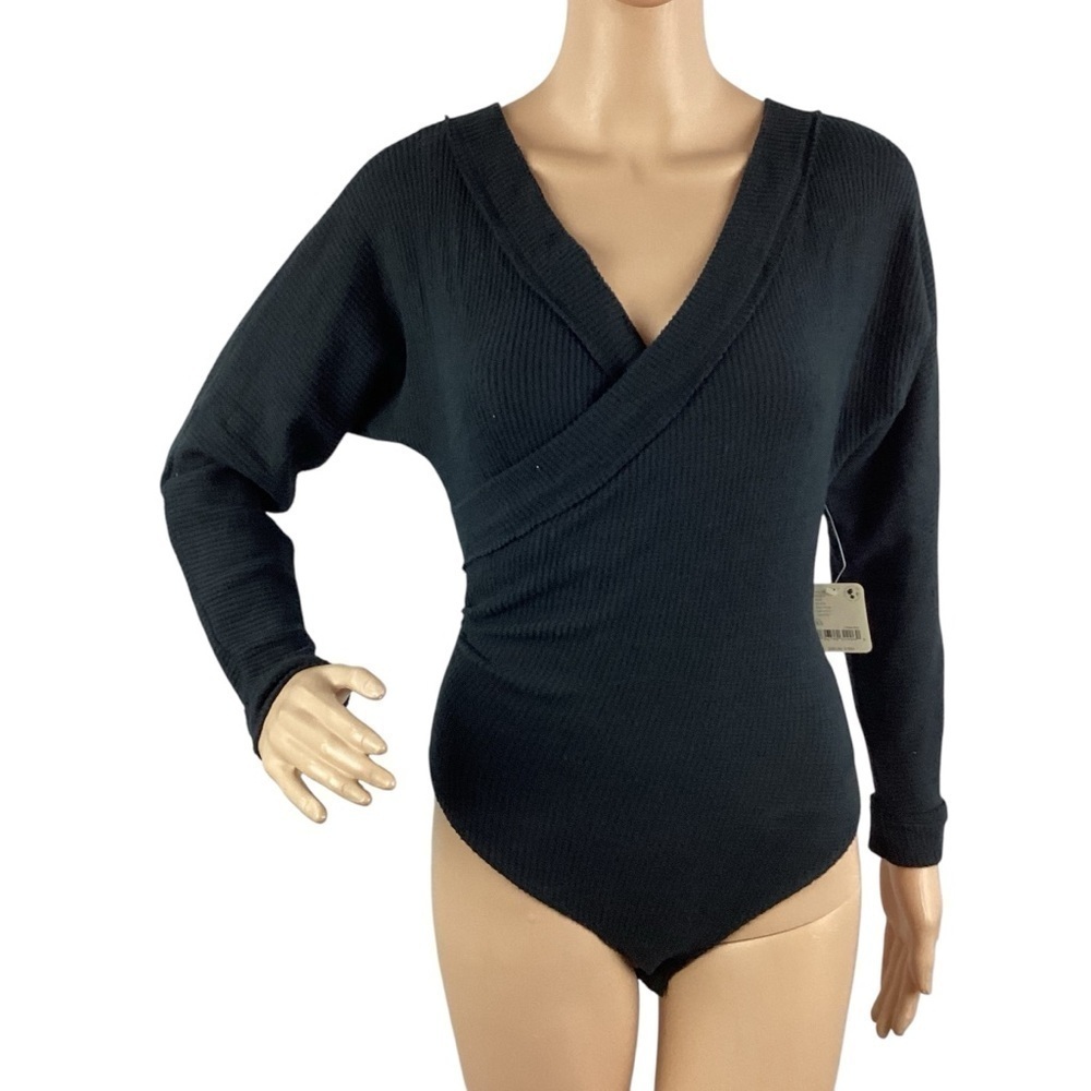 Free People Lovin This Feeling Bodysuit Size XS Black